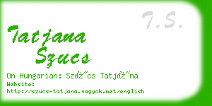 tatjana szucs business card